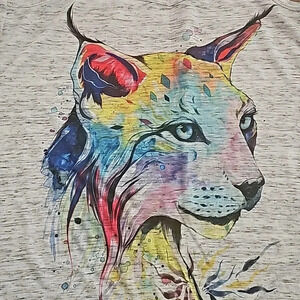 Watercolor kitty tank